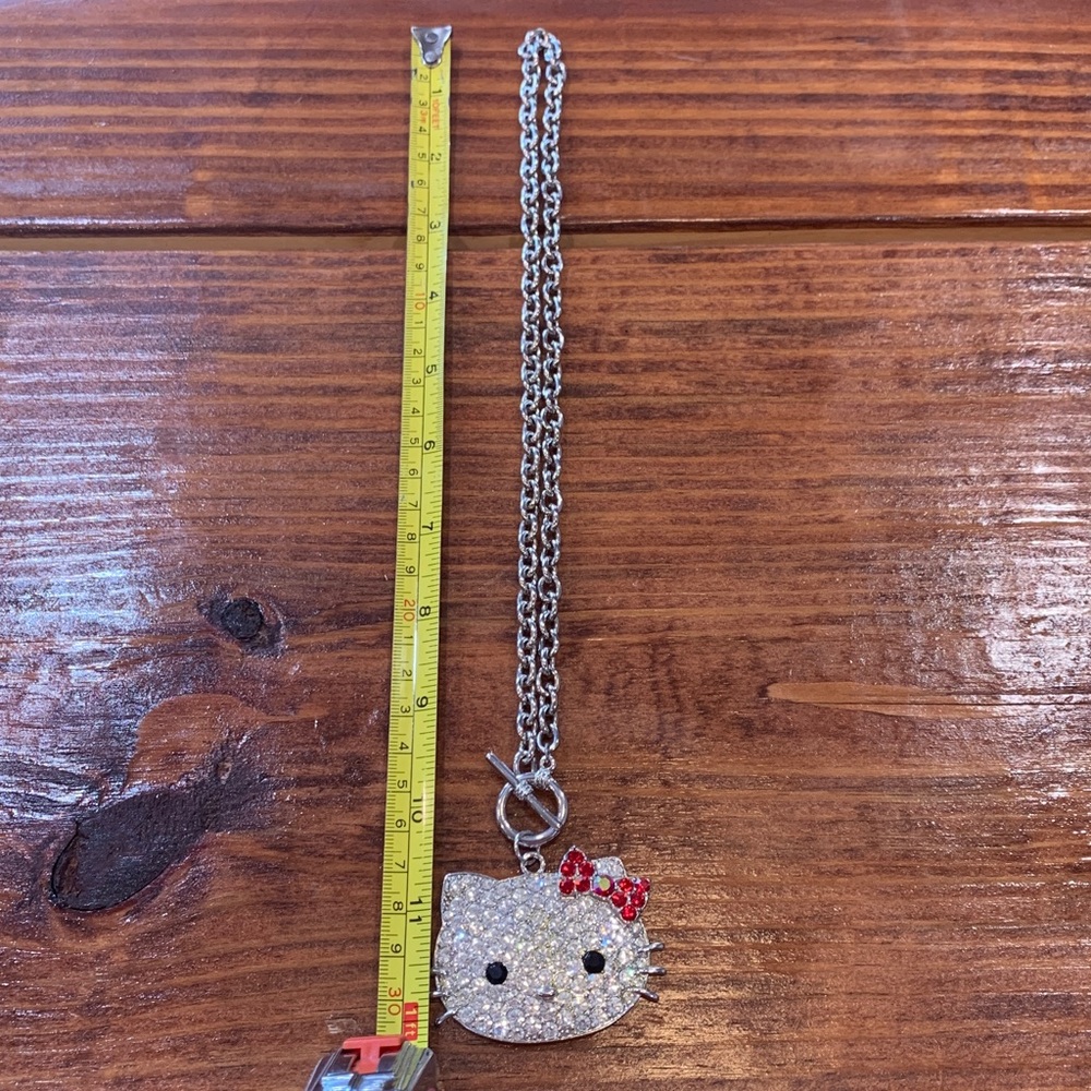 Sanrio Hello Kitty Large Rhinestone Pendant Necklace - Picture 4 of 17